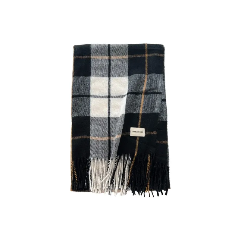 PISHUSHU Polyester Knit Scarves Unisex-3