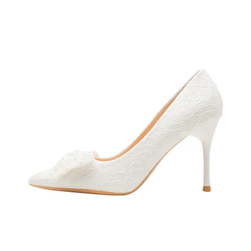 KATHRYN WILSON The Jade Is Soft And Soft Slim Heel High Heels 9cm Women's White