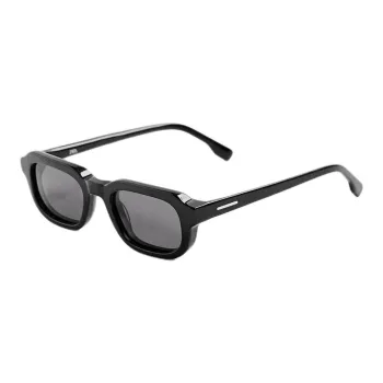 ZARA Acetate Acetate Rectangular Sunglasses Men's Black