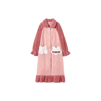 DAERLI Bath Robes Women's Medium Pink