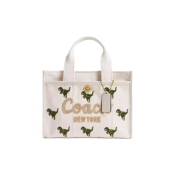COACH Rexy Canvas Canvas Bag Tote Bag Shopping Bag Shoulder Bag Crossbody Bag Handbag Medium Size Women's White