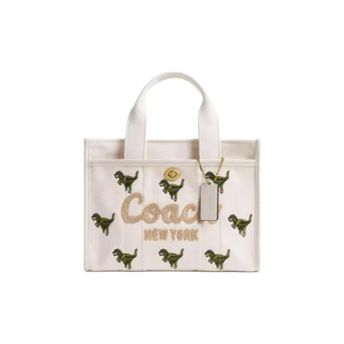 COACH Rexy Canvas Canvas Bag Tote Bag Shopping Bag Shoulder Bag Crossbody Bag Handbag Medium Size Women's White