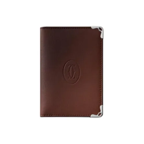CARTIER Must De Cartier Calfskin Card Holder Women's Gradient Brown