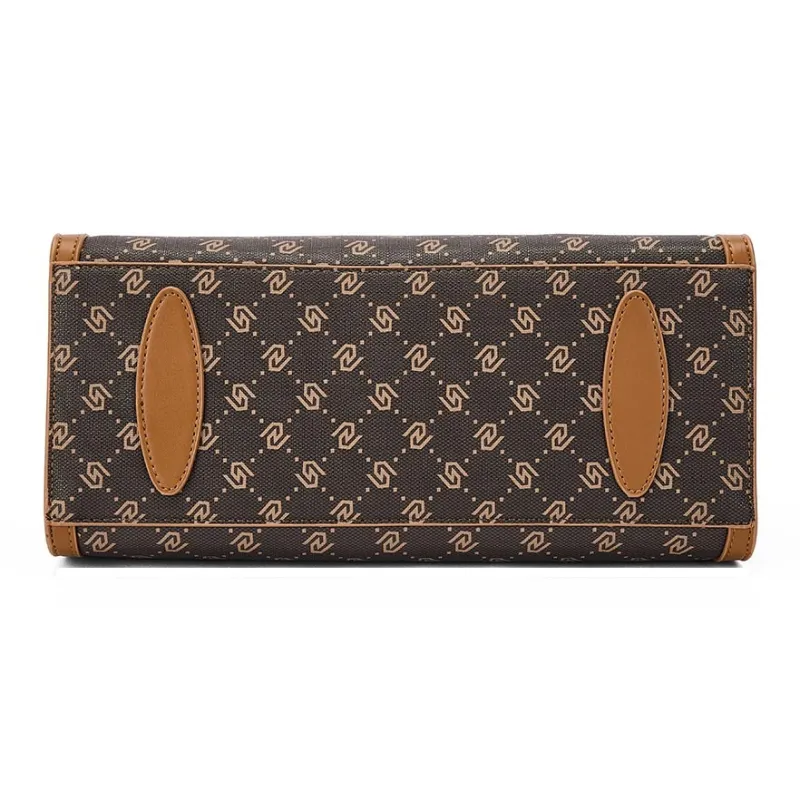 ST&SAT PVC One Shoulder Underarm Bag Handbag Regular Women's Coffee-5