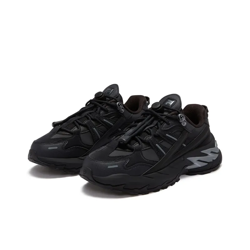FILA FUSION COMET Xingji Wear-Resistant Low-Top Casual Shoes Women's Black-2