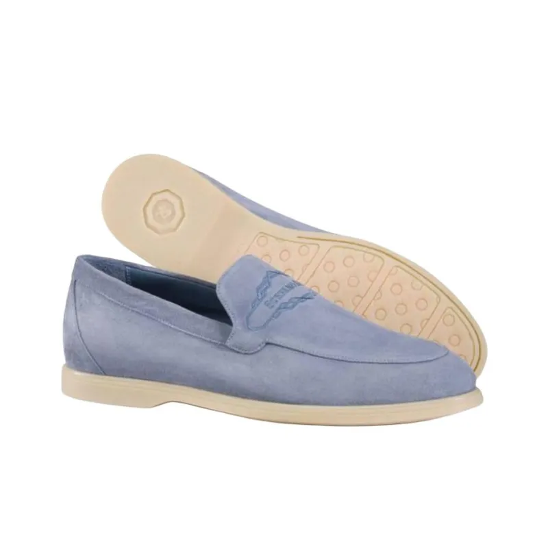 STEFANO RICCI Loafers Men's Blue-4
