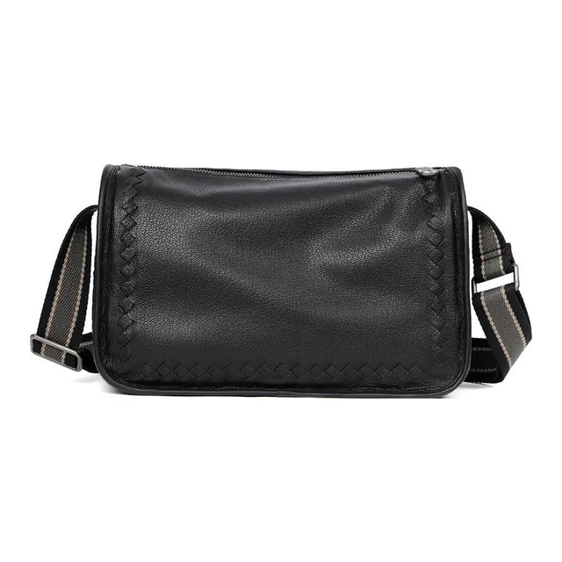 LARTIGENT Cow Leather Crossbody Bag Men's Black-1