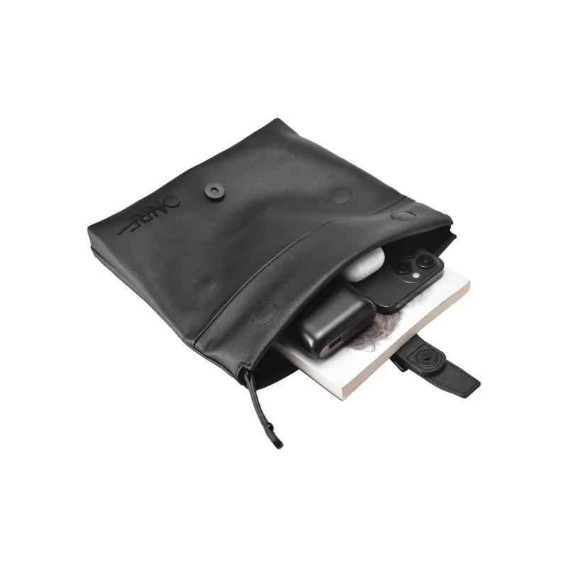 ONRF PVC Polyvinyl Chloride Crossbody Bag Shoulder Bag Envelope Bag Regular Unisex Black-2