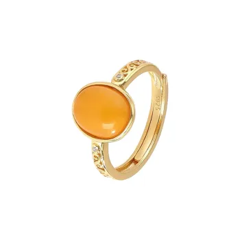 Xiaoyinjiang Amber/Beeswax Rings Women's