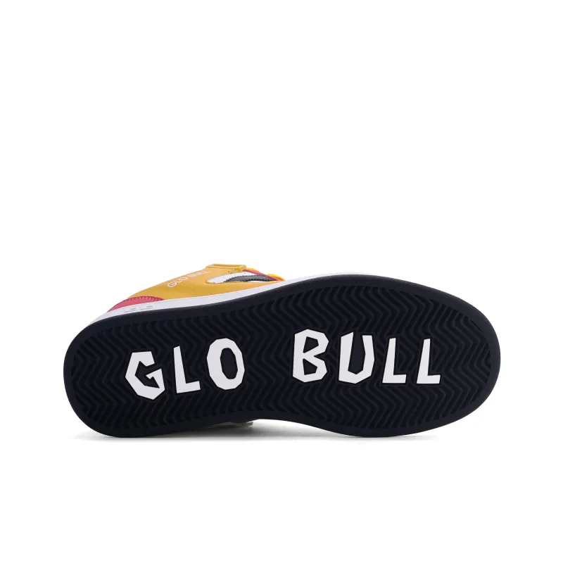 GLO BULL Skateboard Shoes Unisex Low Top White Pink Yellow-5