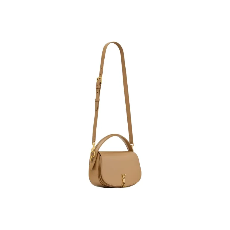 SAINT LAURENT Calfskin One Shoulder Handbag Women's Light Brown-2