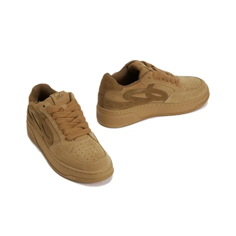 GOOD BAI Low Top Casual Shoes Unisex Khaki-4