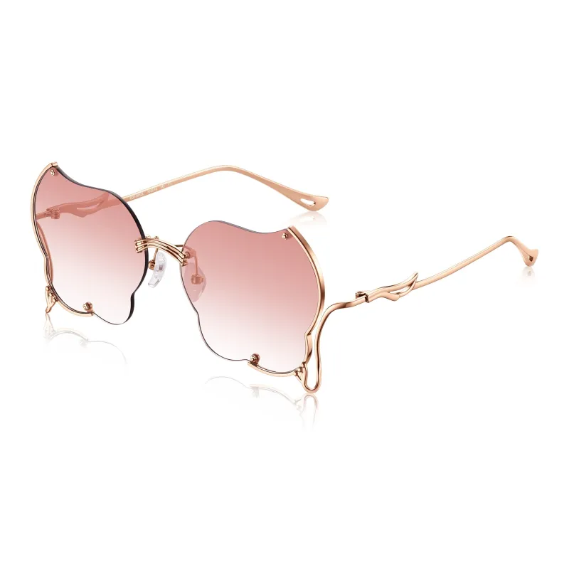 Lao Feng Xiang Β Titanium Irregular Shape Sunglasses Women's-2