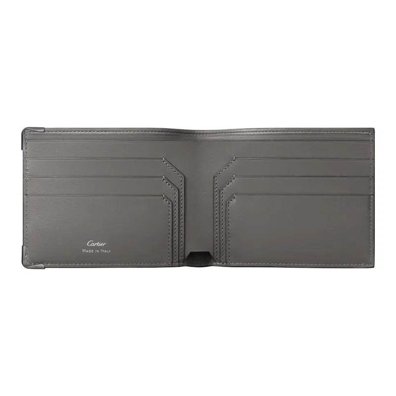 CARTIER Must De Cartier Calfskin Wallet Men's Gray-2