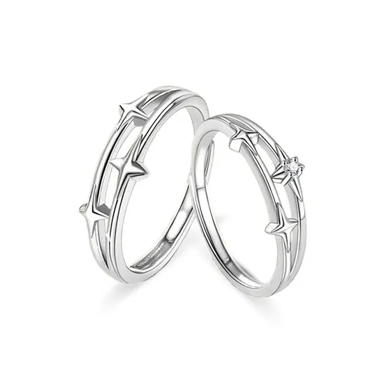 GLOIRE S999 Fine Silver Rings Unisex Minimalist Style Fashion For Everyday Dates Versatile Commuter Style-0