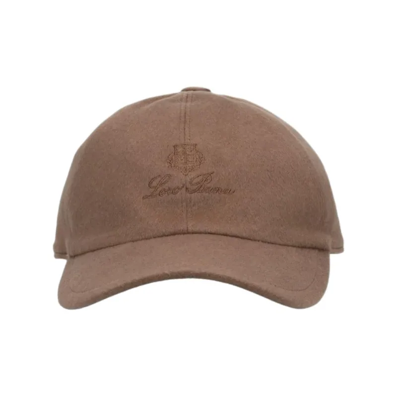 Loro Piana Virgin Wool, Cashmere, Wool Baseball Caps Men's Dark Brown-3