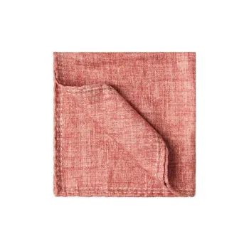 Brunello Cucinelli Heraldic Logo Finished Edge Pocket Square