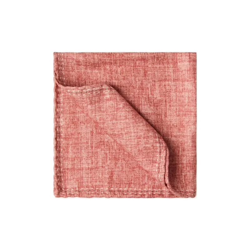 Brunello Cucinelli Heraldic Logo Finished Edge Pocket Square-0