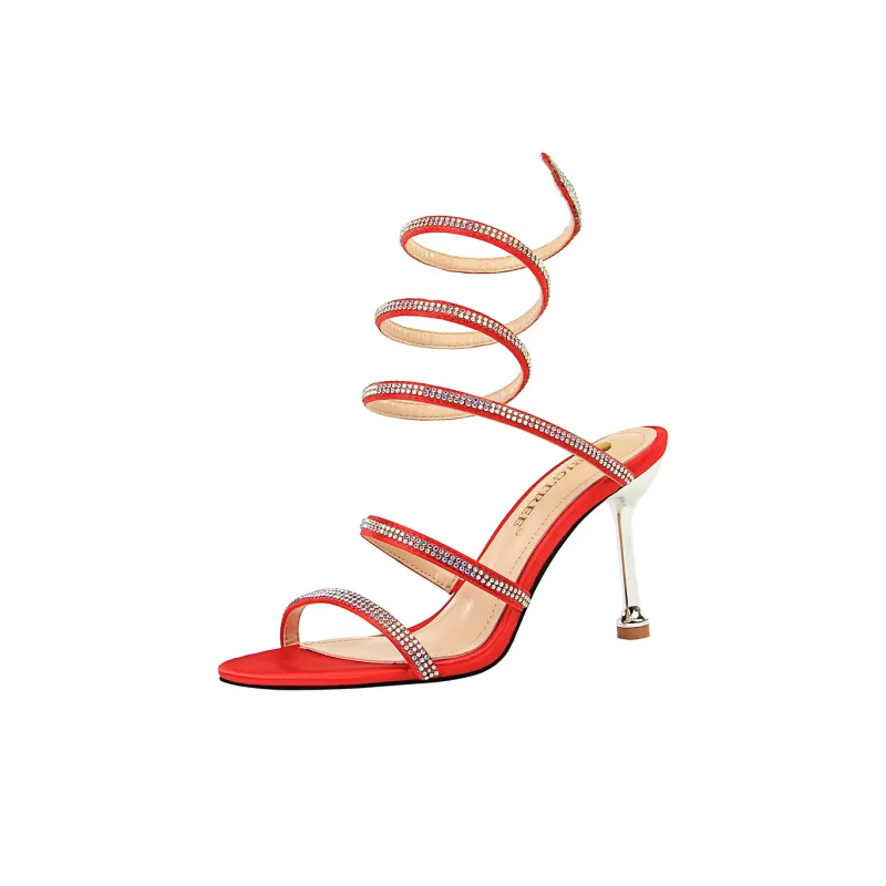 QITUMAUL Slim Heel High Heels 8cm Women's-3
