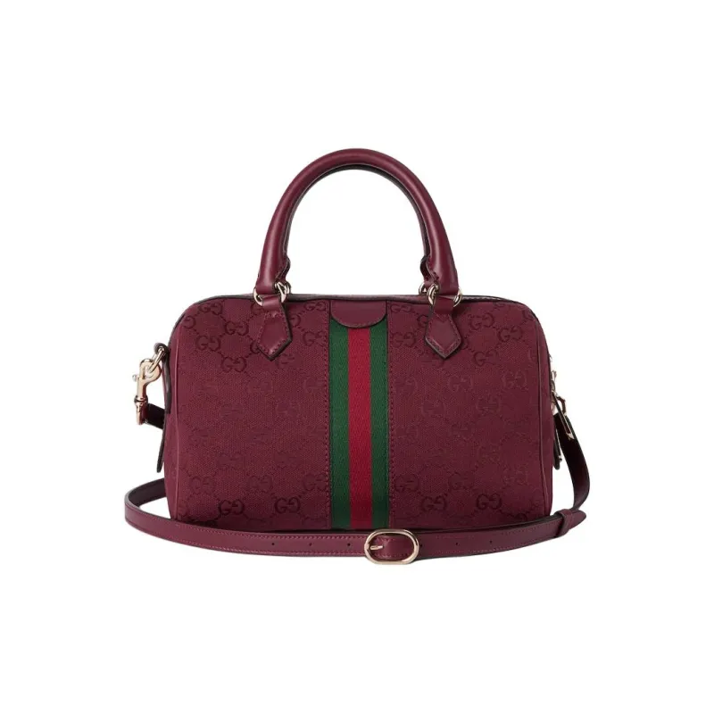 GUCCI Canvas Crossbody Handbags Small Size Unisex Red-3