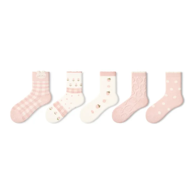 Primeet Mid Calf Socks Women's 5 Pack-0