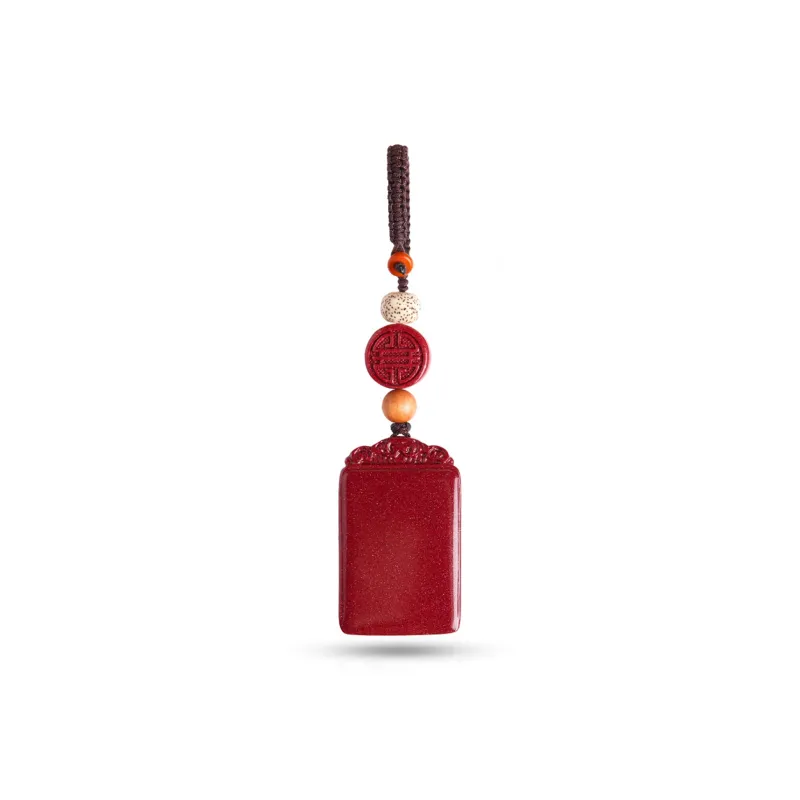 Moon Jewelry Reconstructed Cinnabar Keychains Unisex-0