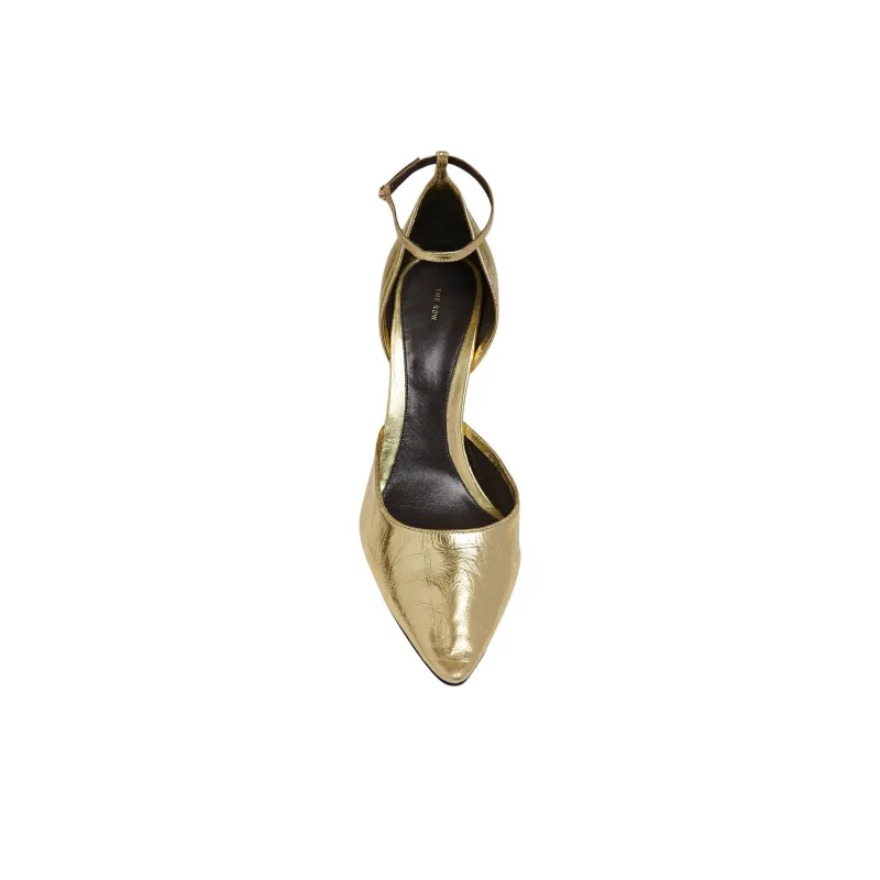 THE ROW D'Orsay Slim Heel High Heels 7cm Women's Gold-3