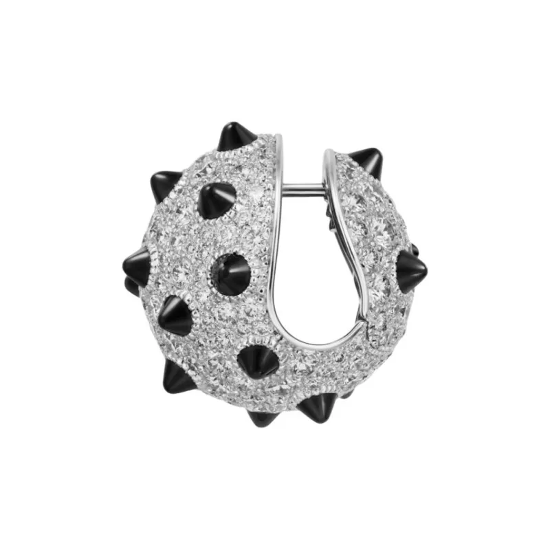CARTIER Diamond Earrings Women's Silver-1