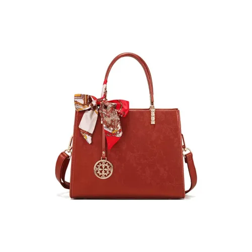 PAYOT Microfiber Synthetic Leather Shoulder Bag Crossbody Bag Handbag Regular Women's Brick Red