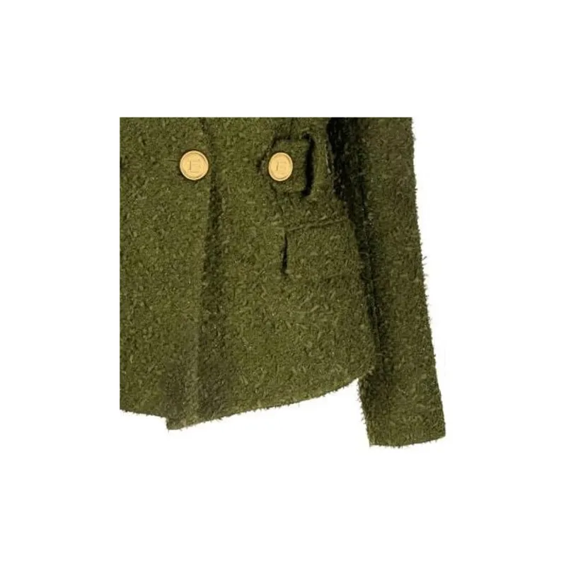 BALMAIN Jackets Coats Women's Green-3