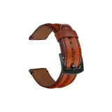 Oily Leather Brown/Square Tail Double Bone Genuine Leather Strap