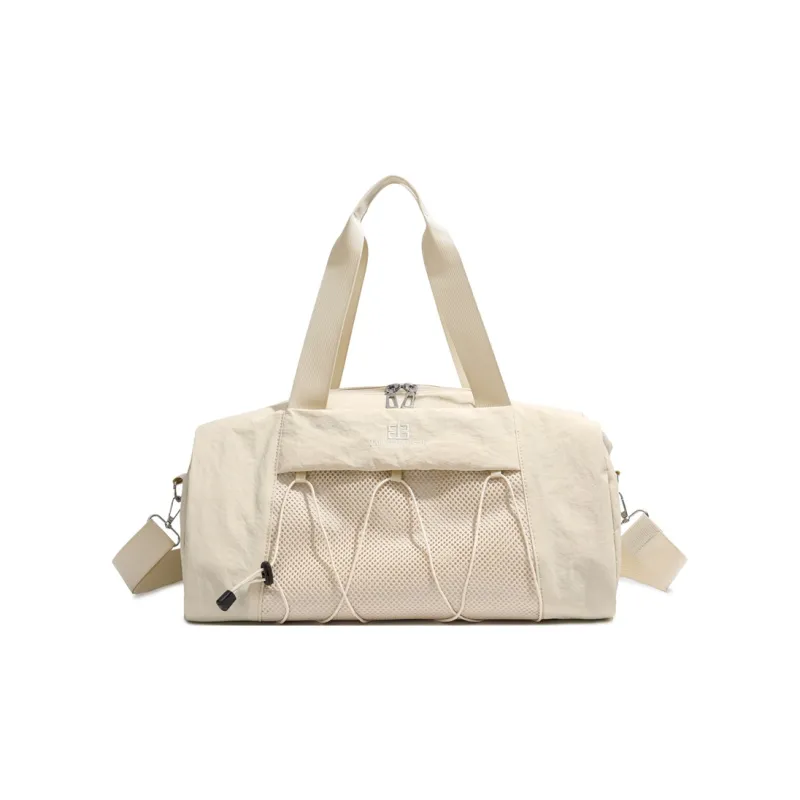 SUN ERATH&U Oxford Crossbody Bag Regular Unisex Ecru/Khaki/Coffee-0