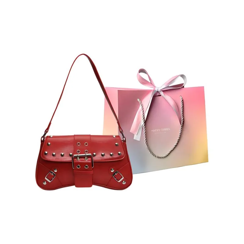 Yalu PU Shoulder Bag Women's White/Black/Red/Green/Brown-9
