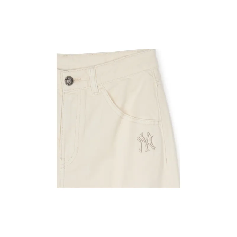 MLB New York Yankees Denim Collection Jeans Women's Cream-4