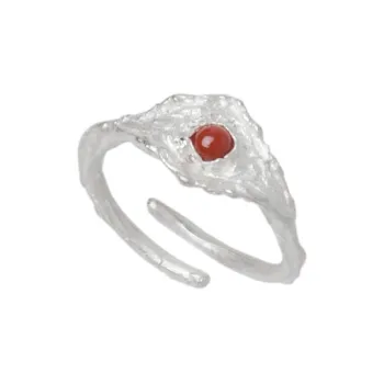 M.Wong 925 Sterling Silver Inlay Gemstone Fortune Attracting And Blessing Square Diamond Ring Unisex
