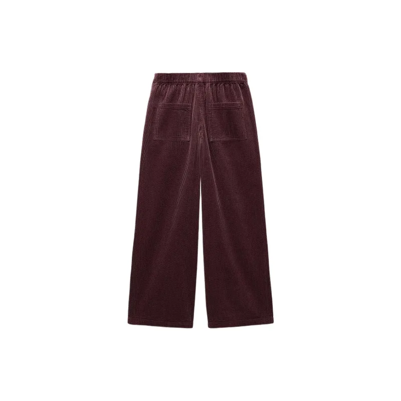 ZARA ZW Series Casual Pants Women's Burgundy-1
