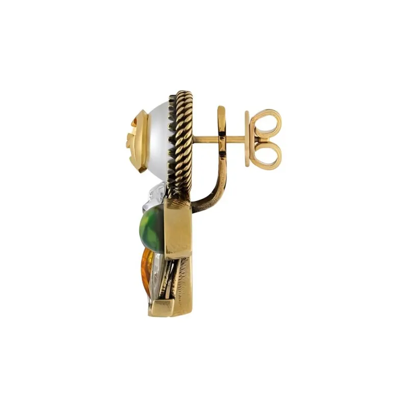 GUCCI Enamel Stud Earrings Women's Multicolor-1