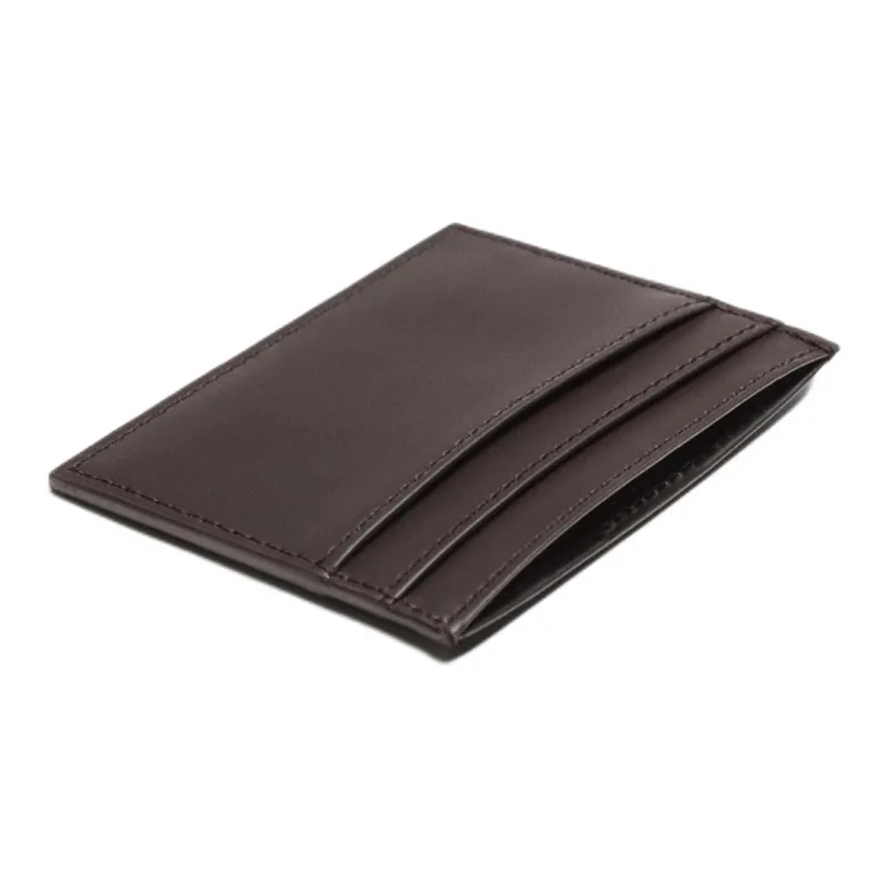 ZARA Cow Leather Card Holder Men's Brown-1