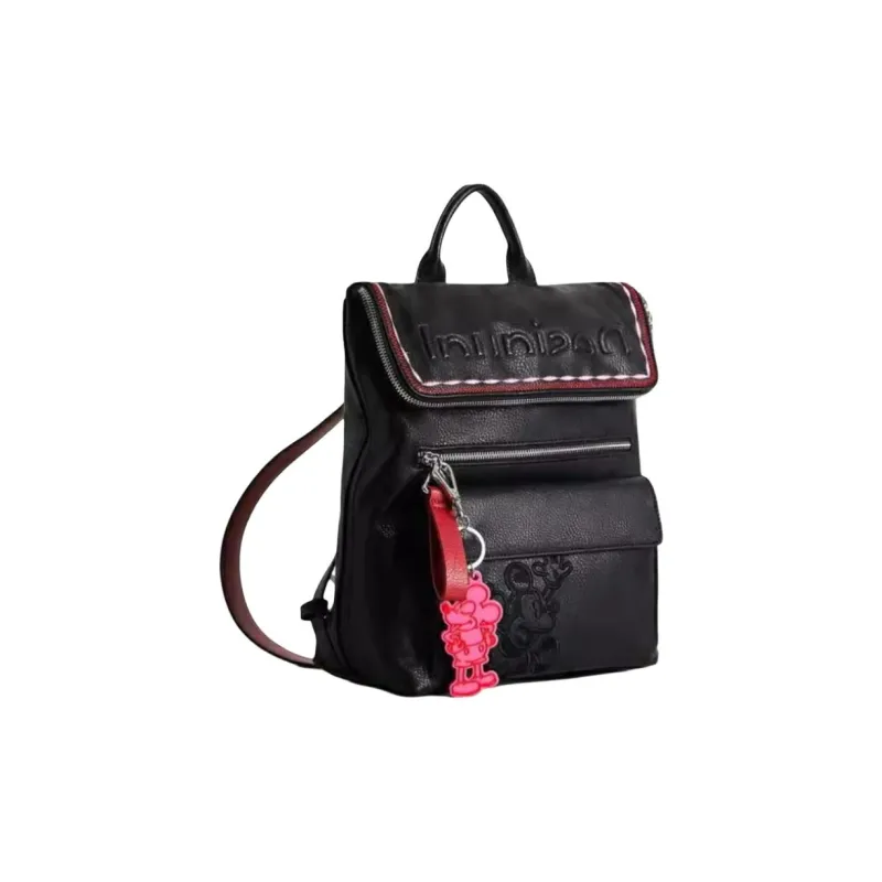 Desigual Disney Collaboration Polyurethane Backpack Medium Size Women's Black-1