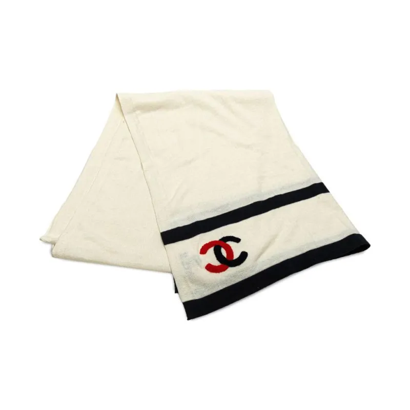 CHANEL 2010 Cc Cotton Scarf Scarves-1
