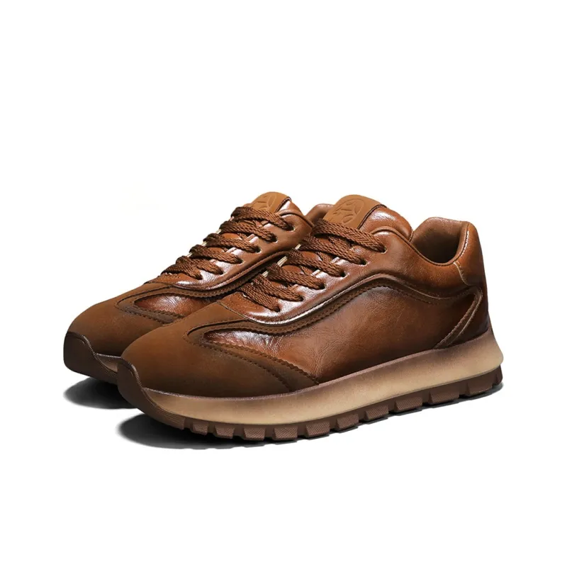 Meiretu Abrasion Resistant Height Increasing Thermal Low Top Casual Shoes Men's-7