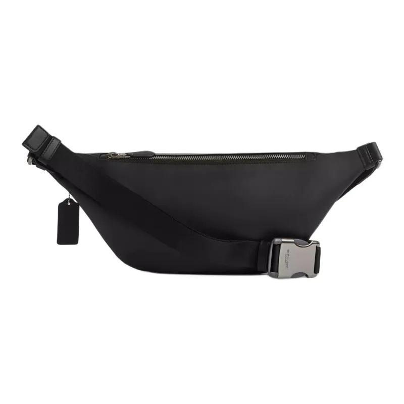 COACH Warren Coated Canvas Fanny Pack Tubas Men's Walnut & Black-1