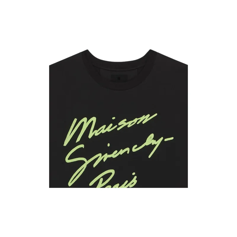 Givenchy Slogan Embroidered Crewneck T Shirt-4
