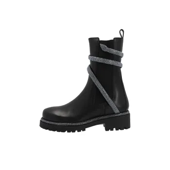 RENE CAOVILLA Cleo Short Chelsea Boots Women's Black