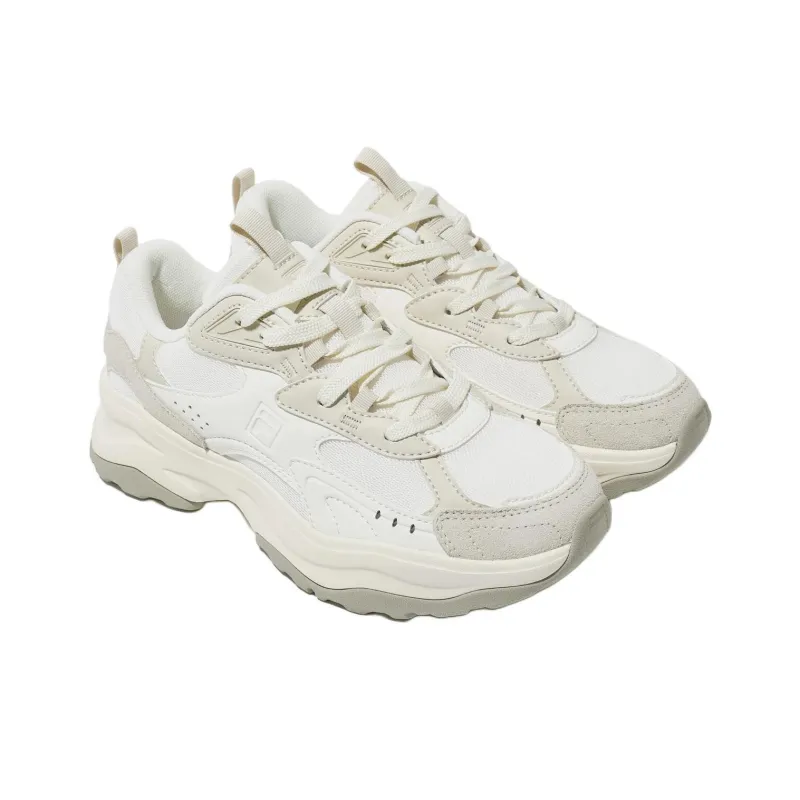 FILA Wood Block Anti Slip Wear Resistant Low Top Casual Shoes Unisex Beige-2