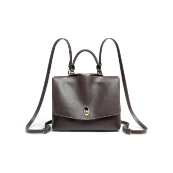 Mulinsen Polyurethane PU Leather Backpack Regular Women's Coffee