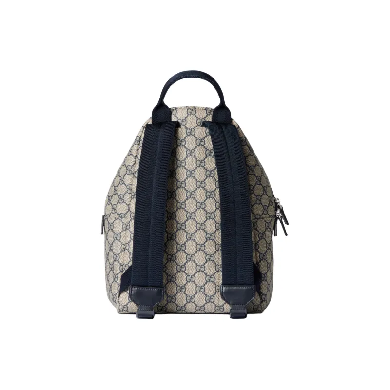 GUCCI GG Supreme Canvas Backpack Kids' Beige & Blue-3