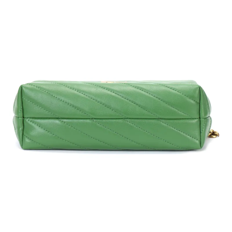 TORY BURCH Kira Leather Crossbody Bag Shoulder Bag Women's Green-3