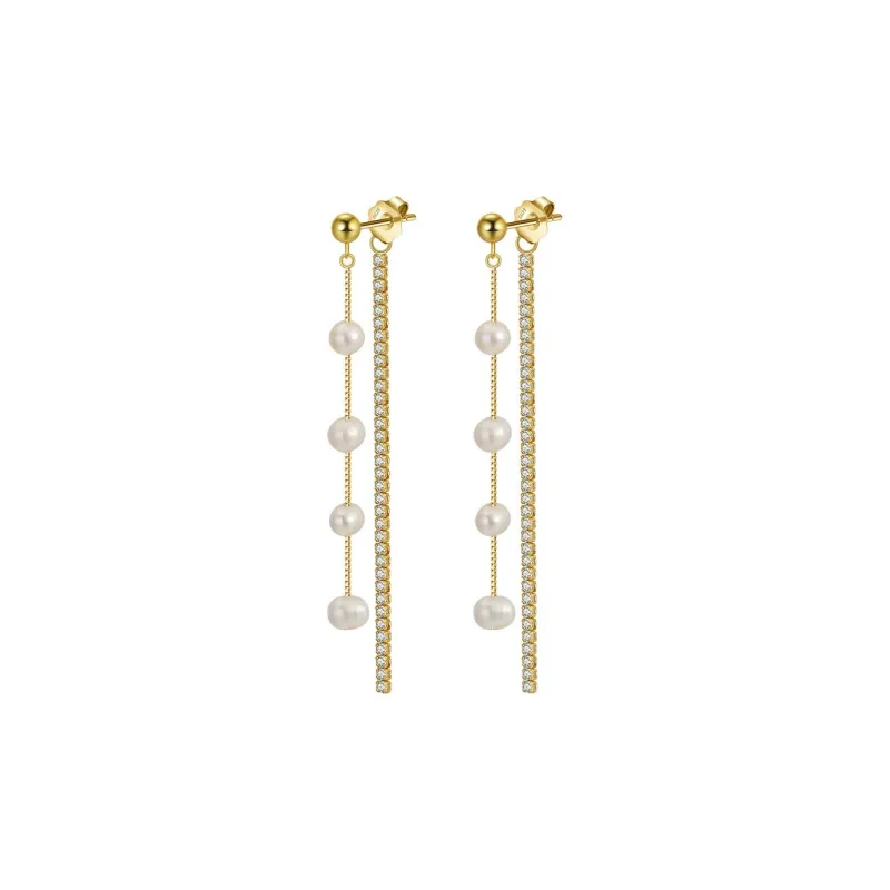 ZHENZHUAOMI Freshwater Pearl Drop Earrings Women's-2