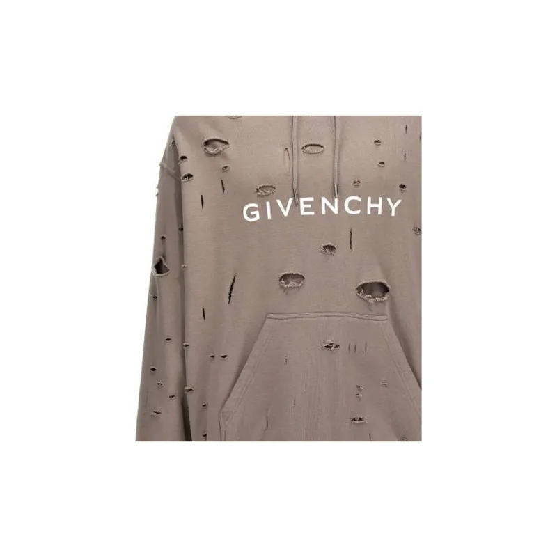 Givenchy Distressed Drawstring Hoodie-8